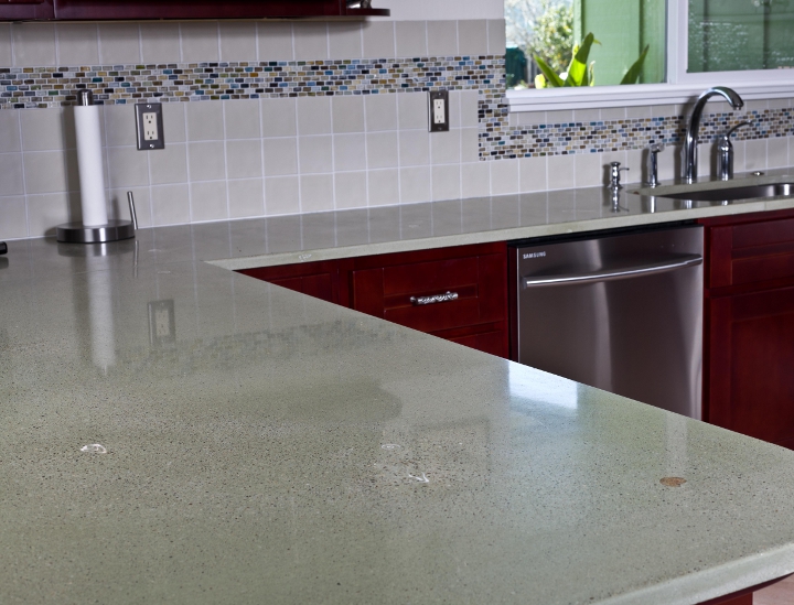 Green with Shells Kitchen Counters